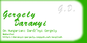 gergely daranyi business card